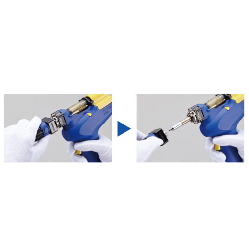 付属のノズルレンチで安全・簡単にノズルを交換