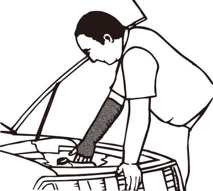 エンジン回りの作業の際、火傷から腕を保護します