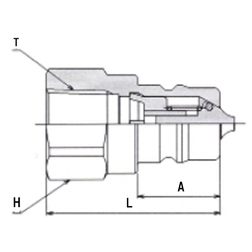 L：53　　A：27.5　　T：Rc3/4”　\nH：六角35(単位mm)