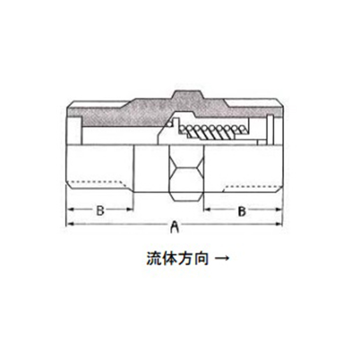 Ａ：59.0mm　　　　Ｂ：22.0mm\n六角二面幅：29mm