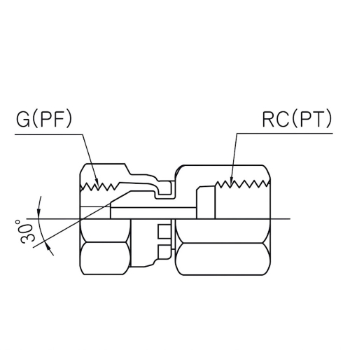 G：1/4”　　RC：1/4”