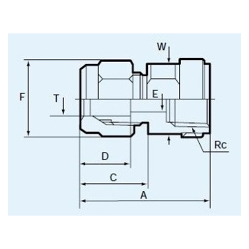 A：41mm　　　　C：21mm　　　　D：16mm\nE：8mm　　　　F：22mm　　　　W：22mm