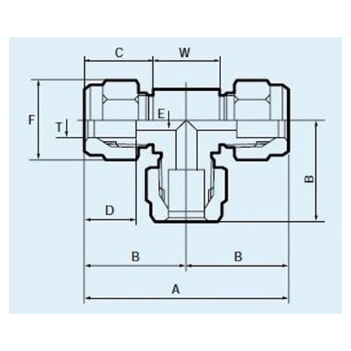 A：60mm　　　B：30mm　　　C：21mm　　　D：16mm\nE：8mm　　　　F：22mm　　　　W：17mm\n