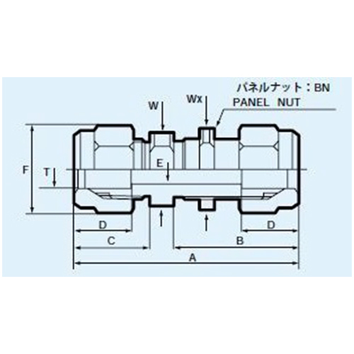 A：38mm　　　B：21mm　　　C：11mm　　　D：7mm\nE：3mm　　　F：10mm　　　W：10mm　　　Wx：12mm　　　