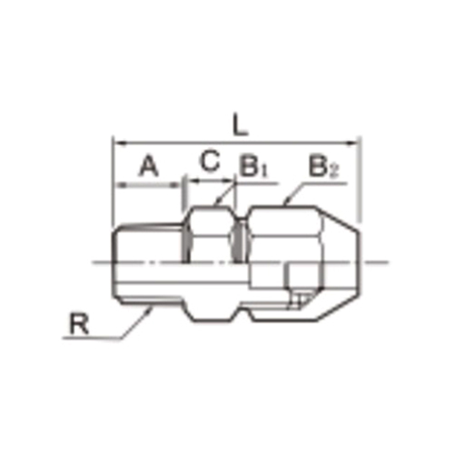 L：35mm　　　　A：12mm　　　　C：6mm\nB1：14mm　　　　B2：14mm
