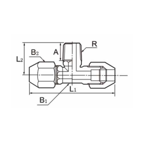 L1：53mm　　　　L2：22mm　　　　A：12mm\nB1：12mm　　　　B2：14mm\n