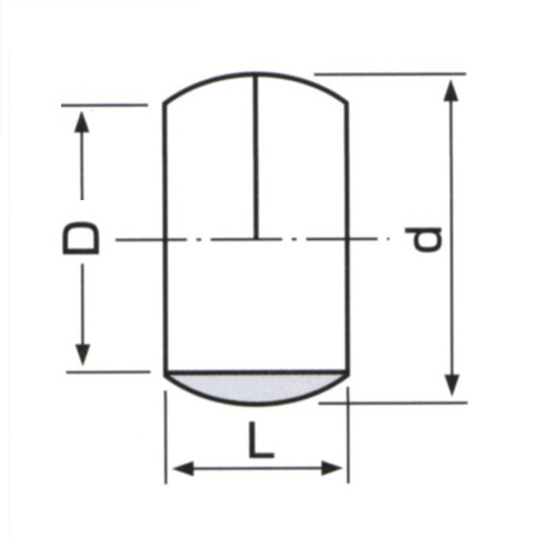 D：6.35mm（1/4”）\nd：9mm、L：6.5mm