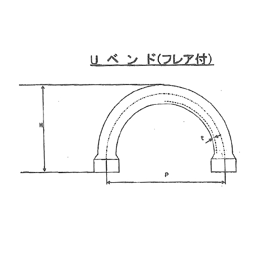 サイズ(mm)\nP：50、t：0.6、H：40