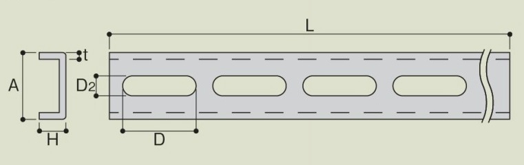 EA439AB-94｜44.4x25x900mm チャンネル(穴付)のページ