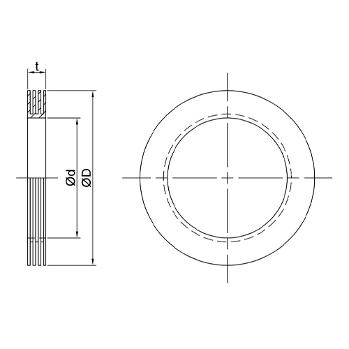 D：φ49mm　　d：φ28mm　　t：7mm