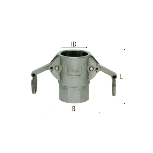 L：45mm　B：40mm　ID：24.5mm\n※本商品は1本止めです。