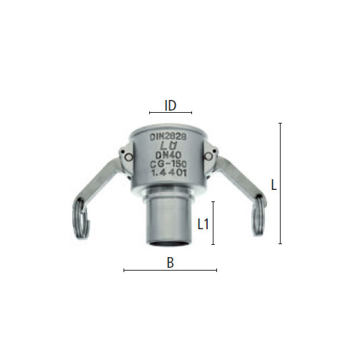 L：103mm　　　B：95mm\nID：63.8mm　　　L1：41mm