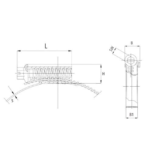 L：31mm　　　H：13mm　　　B：16mm\nB1：12mm　　　S：1.0mm　　　SW：7mm