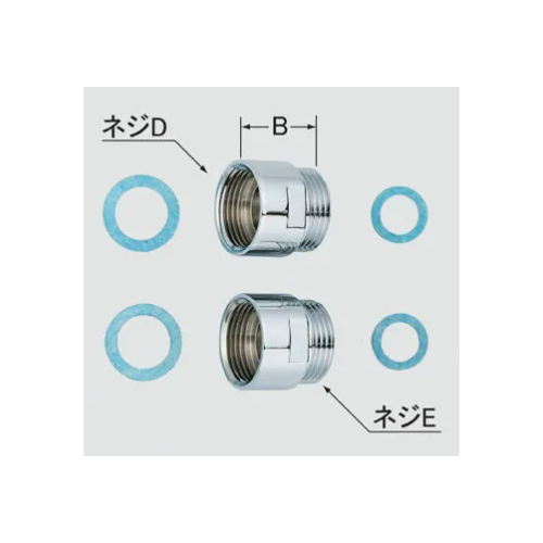 B：26.5mm　ネジD：G3/4　ネジE：G3/4