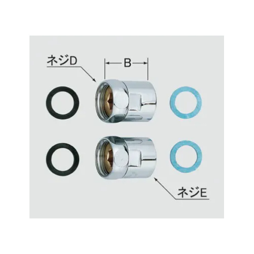 B：36.5mm　ネジD：G3/4　ネジE：G3/4