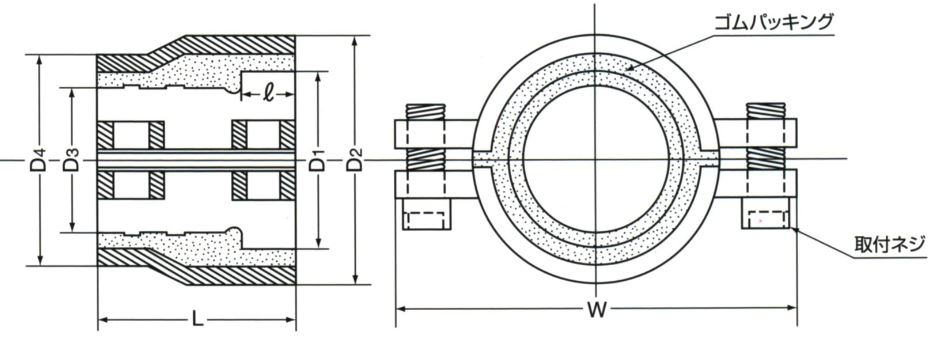 D1：50mm　　D2：71mm\nD3：43mm　　D4：63mm\nW：117mm　　L：55mm