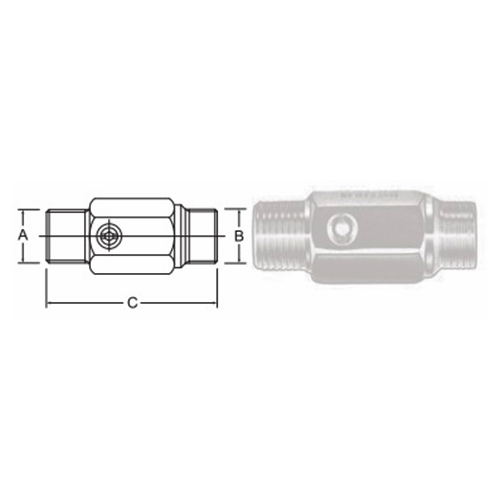 A：R1/2”　　　B：R1/2”　　　C：64mm