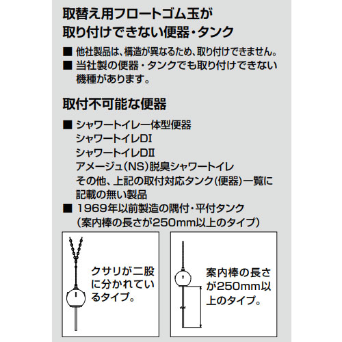 取付できない便器・タンク