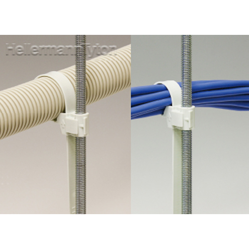 最大結束径がφ50mmまでのため、PF管などの樹脂管や各種ケーブルの配管・配線など様々なアプリケーションに使用でき、部品点数の削減に