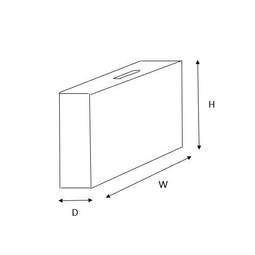 外寸：480(W)×138(D)×340(H)mm\n内寸：460(W)×120(D)×320(H)mm\n（※上蓋含む）