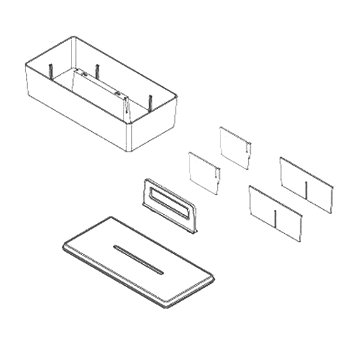 ＜内容物＞\n本体・蓋・取っ手・取外し仕切版4枚