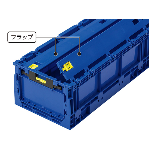 フラップにより側面の変形を防止し、安定した段積みが可能