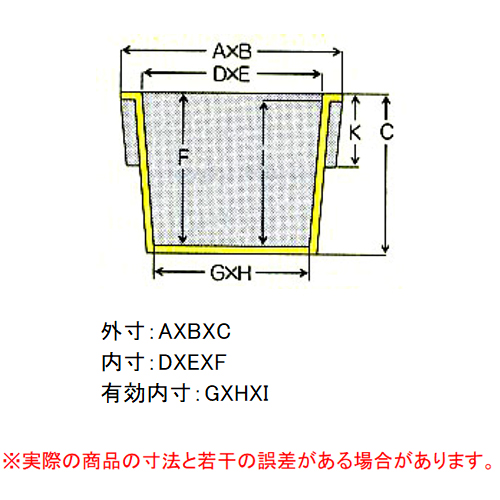 外寸(mm)：406×299×243\n内寸(mm)：370×263×215\n有効内寸(mm)：310 203×215\n