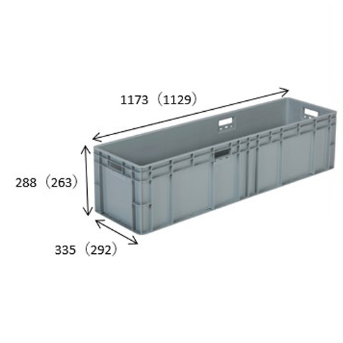 EA506AF-88｜1173x335x288mm/91.4Lコンテナ(ｸﾞﾚｰ)のページ -