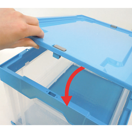 ふたをかぶせるだけで自動的にロックがかかります。