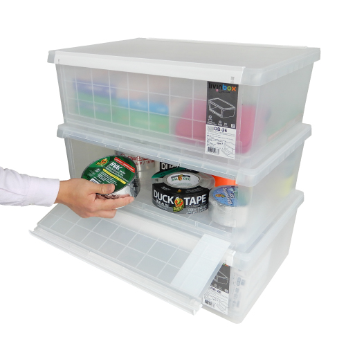 扉付きで段積み状態でも取出し可能