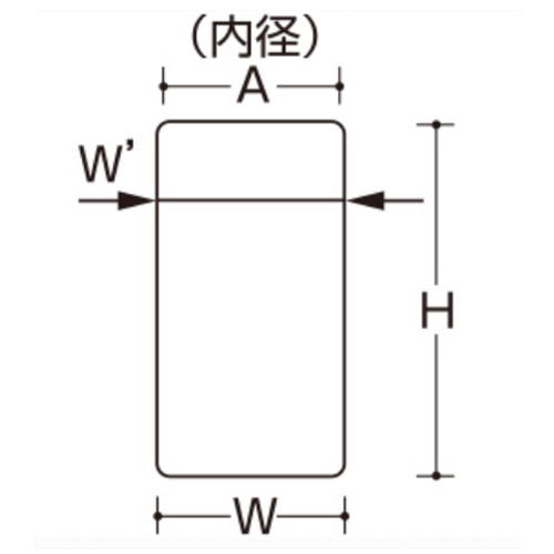 A：83㎜　　　W：83㎜　　　\nW’：97㎜　　　H：156㎜