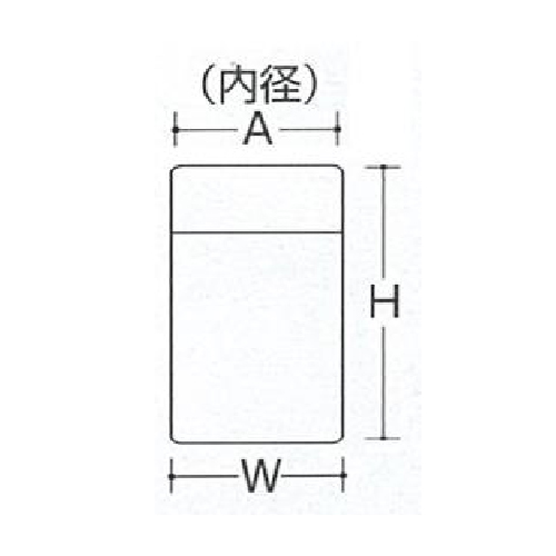 A(内径)×胴径W×高さH…φ72×φ90×187