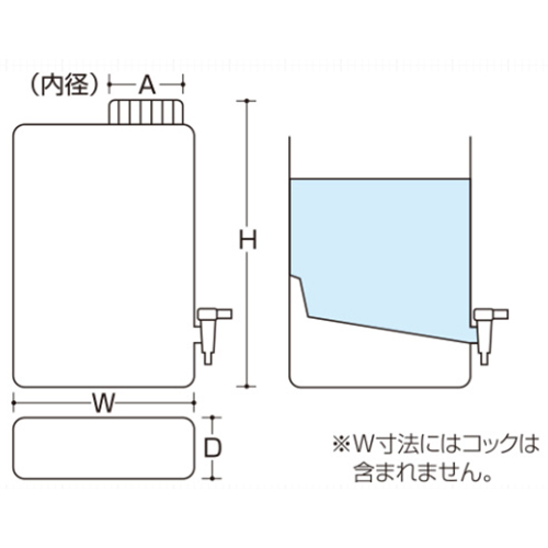 A：99㎜\nW：318㎜　　　D：230㎜　　　H：535㎜