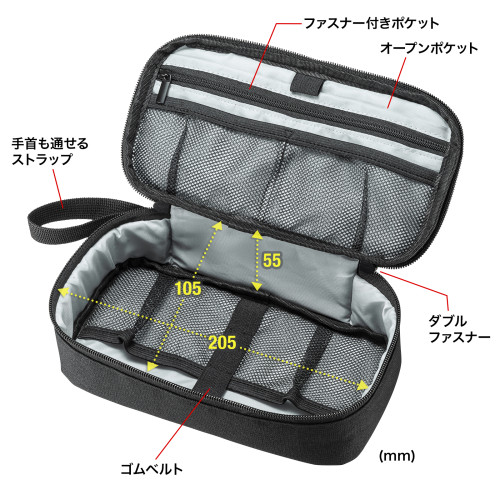 EA509C-102｜215x115x65mm 小物ケース(ﾌﾞﾗｯｸ)のページ -