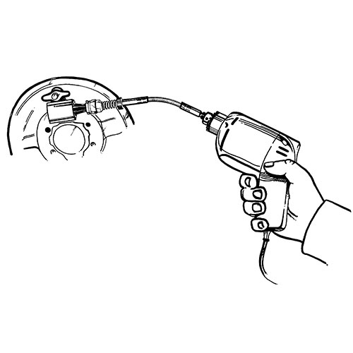 止まり穴タイプのブレーキシリンダー内にこびり付いたスケールや不純物の除去に。