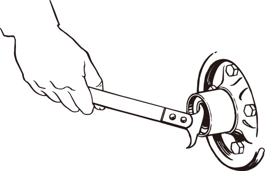 オイルシールやグリスシールの裏側に先端を差し込み、押し引いてテコの原理で取り外します。