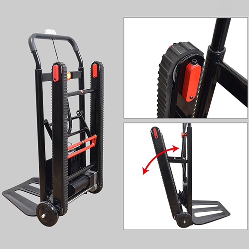 階段を安全に昇り降りする電動走行ベルト