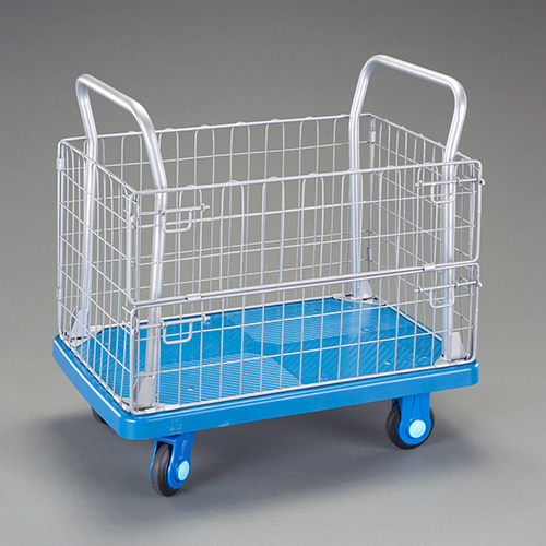 EA520BW-40｜900x600mm/300kg 運搬車(微音ｷｬｽﾀｰ/ﾒｯｼｭｶｺﾞ｜株式会社エスコ