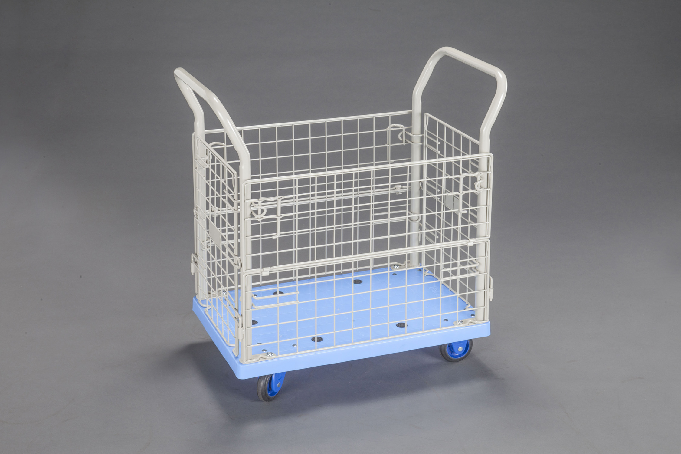 EA520BY-41A｜710x455mm/150kg 運搬車(ﾒｯｼｭかご付)｜株式会社エスコ