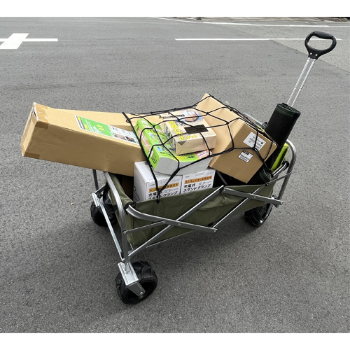 ハンドルは手放し状態でも自立します。\nEA628WD-11(別売ネット)使用