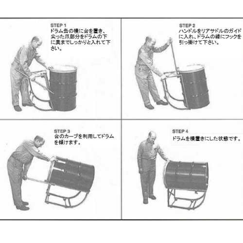 EA520H-1｜880x440x590mm/270kg ドラム缶キャリーのページ -