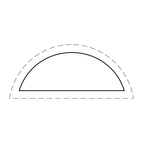 形状・半丸（6.3×2）