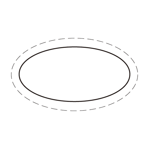 形状：楕円（3.5×2.4）