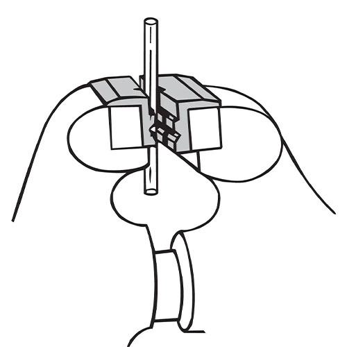 V溝付きで丸棒や六角ボルトなどの部品をしっかり固定します。