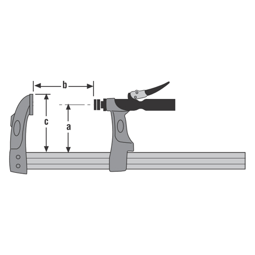 a：107mm　　b：600mm　　c：129mm