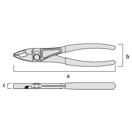 a：168mm、b：39mm、c：8.5mm