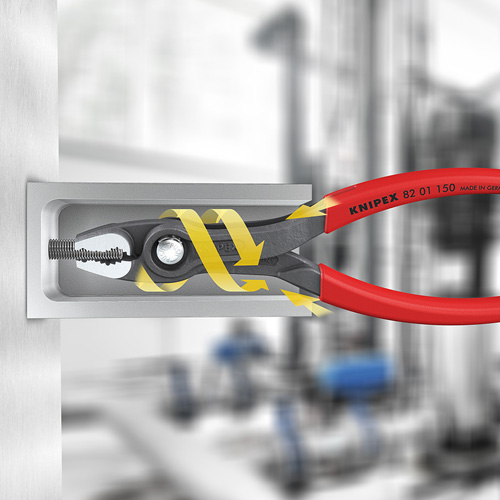 狭い設置場所でも、スリムな回転部で素早いネジ締めが可能