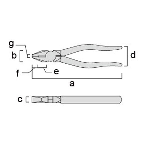 a：160mm、b：22mm、c：12.5mm、d：48mm、e：13mm、f：12.5mm、g：6mm