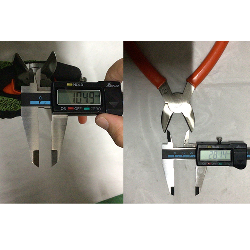開き幅実寸\n刃の根本の開き：約10mm\n刃の先端の開き：約28mm