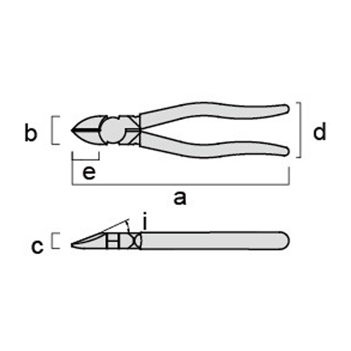 a：163mm、b：22mm、c：12.5mm、d：51mm、e：20.6mm、i：22°